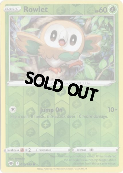 画像1: モクロー　海外版 英語版　リバホロ　Rowlet - 019/189 - (1)