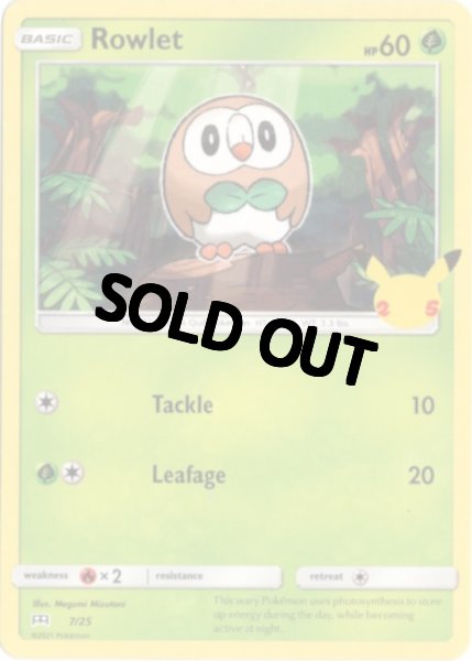 画像1: モクロー　海外版 英語版　25th ノンキラ プロモ　Rowlet - 7/25 - (1)