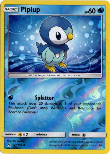 画像1: ポッチャマ　海外版 英語版　リバホロ　Piplup - 31/156 - (1)