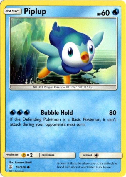 画像1: ポッチャマ　海外版 英語版　Piplup - 54/236 - (1)