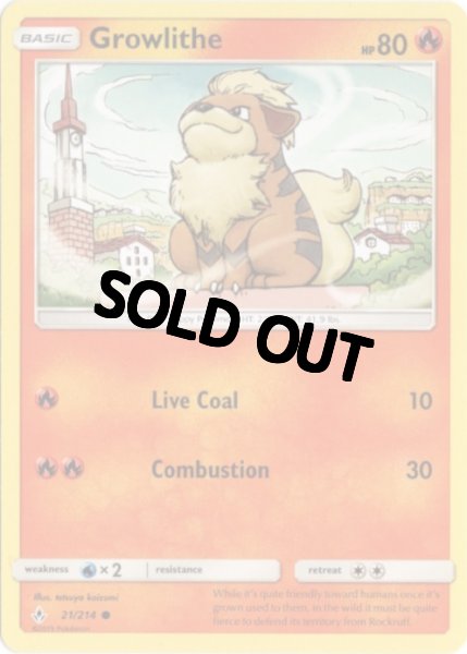 画像1: ガーディ　海外版 英語版　Growlithe - 21/214 - (1)