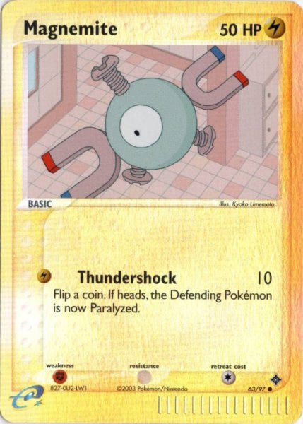 画像1: コイル　海外版 英語版　リバホロ　カードe　Magnemite - 63/97 - (1)