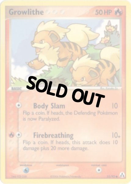 画像1: ガーディ　海外版 英語版　Growlithe - 55/92 - (1)