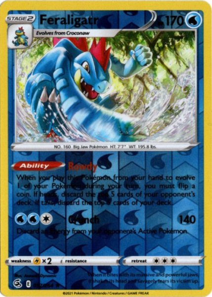 画像1: オーダイル　海外版 英語版　リバホロ　Feraligatr - 057/264 - (1)
