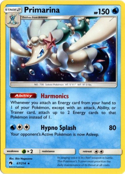 画像1: アシレーヌ　海外版 英語版　Primarina - 67/214 - (1)