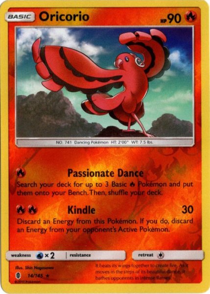 画像1: オドリドリ　海外版 英語版　リバホロ　Oricorio - 14/145 - (1)