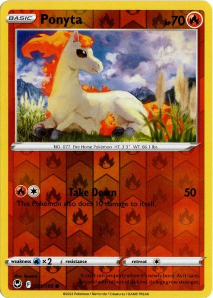 画像1: ポニータ　海外版 英語版　リバホロ　Ponyta - 021/195 - (1)