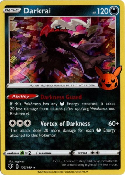 画像1: ダークライ　海外版 英語版　Trick or Trade プロモ　Darkrai - 105/189 - (1)