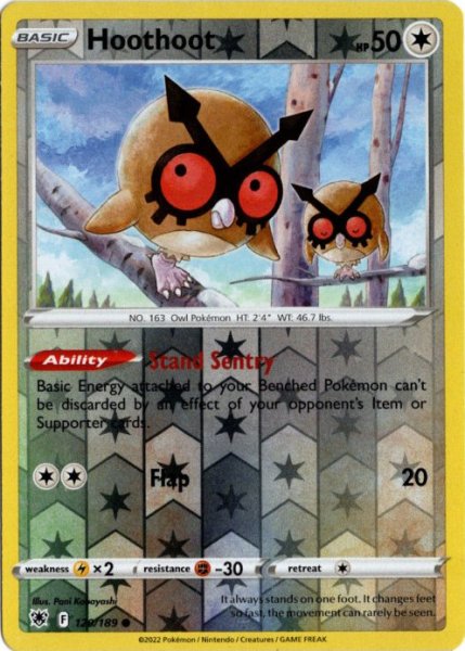 画像1: ホーホー　海外版 英語版　リバホロ　Hoothoot - 120/189 - (1)
