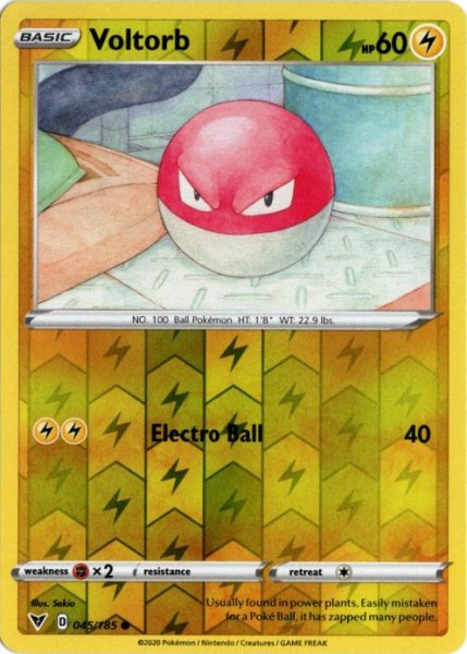 画像1: ビリリダマ　海外版 英語版　リバホロ　Voltorb - 045/185 - (1)