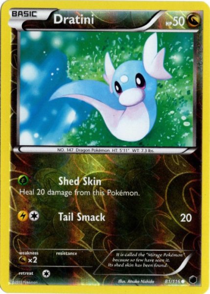画像1: ミニリュウ　海外版 英語版　リバホロ　Dratini - 81/116 - (1)