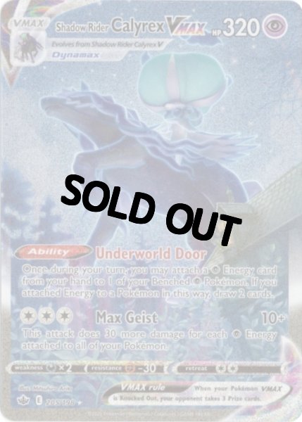 画像1: こくばバドレックスVMAX　HR SA　海外版 英語版　Shadow Rider Calyrex VMAX - 205/198 - (1)