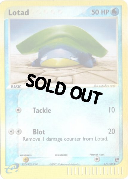 画像1: ハスボー　海外版 英語版　リバホロ　カードe　Lotad - 67/100 - (1)