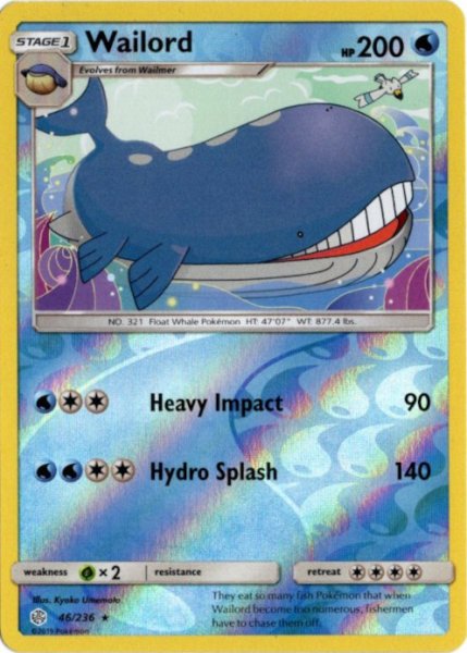画像1: ホエルオー　海外版 英語版　リバホロ　Wailord - 46/236 - (1)