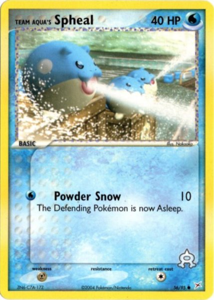 画像1: アクア団のタマザラシ　海外版 英語版　Team Aqua's Spheal - 56/95 - (1)