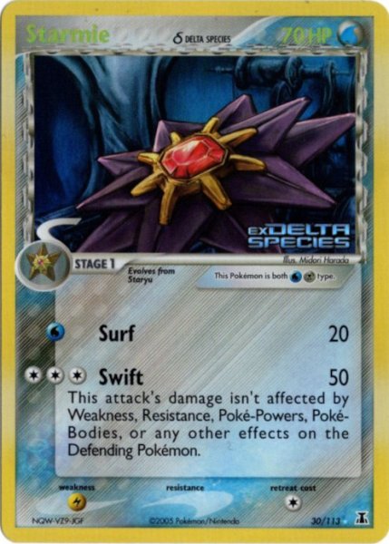 画像1: スターミー デルタ種　海外版 英語版　リバホロ　Starmie - 30/113 - (1)