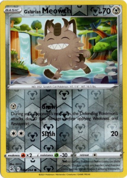 画像1: ガラルニャース　海外版 英語版　リバホロ　Galarian Meowth - 180/264 - (1)