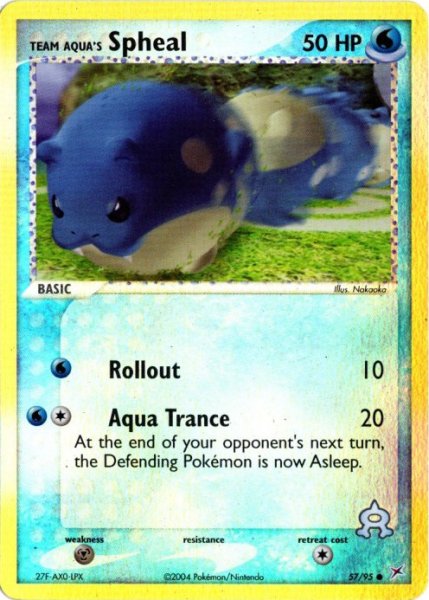 画像1: アクア団のタマザラシ　海外版 英語版　リバホロ　Team Aqua's Spheal - 57/95 - (1)
