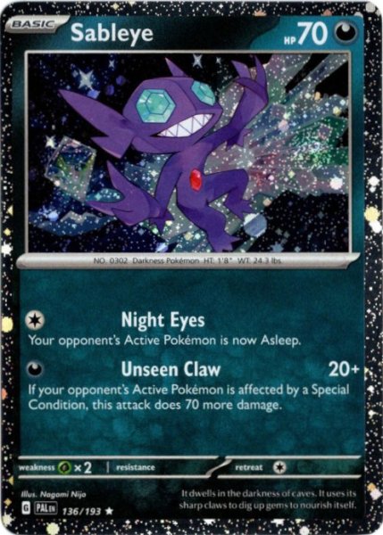 画像1: ヤミラミ　海外版 英語版　ホロ プロモ　Sableye - 136/193 - (1)