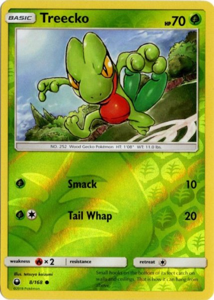 画像1: キモリ　海外版 英語版　リバホロ　Treecko - 8/168 - (1)