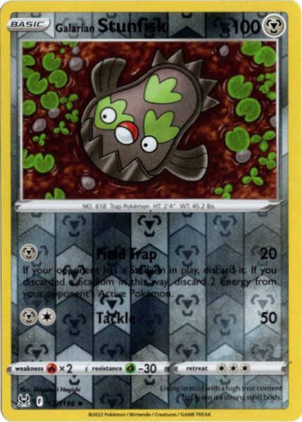 画像1: ガラルマッギョ　海外版 英語版　リバホロ　Galarian Stunfisk - 127/196 - (1)