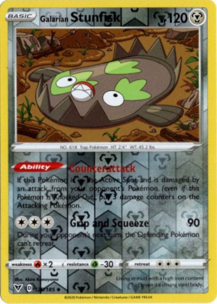 画像1: ガラルマッギョ　海外版 英語版　リバホロ　Galarian Stunfisk - 125/185 - (1)