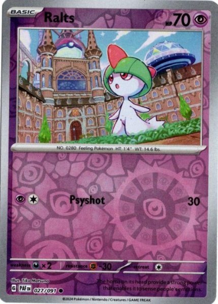 画像1: ラルトス　海外版 英語版　リバホロ　Ralts - 027/091 - (1)