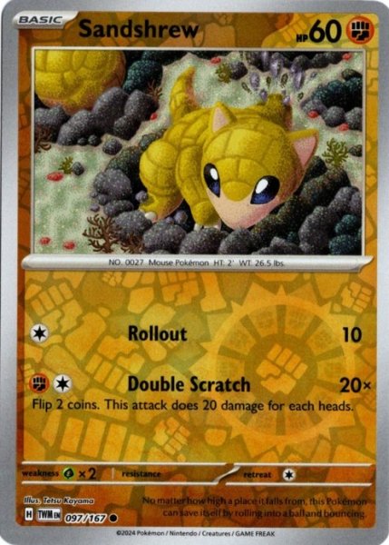 画像1: サンド　海外版 英語版　リバホロ　Sandshrew - 097/167 - (1)