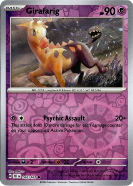 画像1: キリンリキ　海外版 英語版　リバホロ　Girafarig - 066/162 - (1)