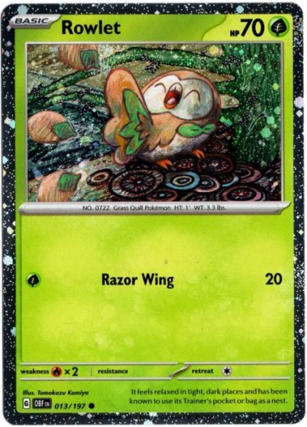 画像1: モクロー　海外版 英語版　ホロ プロモ　Rowlet - 013/197 - (1)