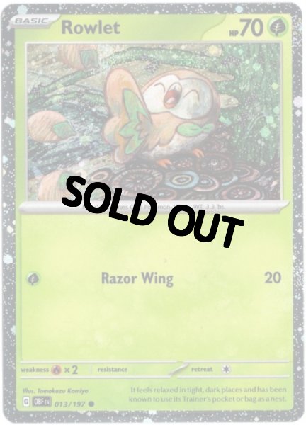 画像1: モクロー　海外版 英語版　ホロ プロモ　Rowlet - 013/197 - (1)