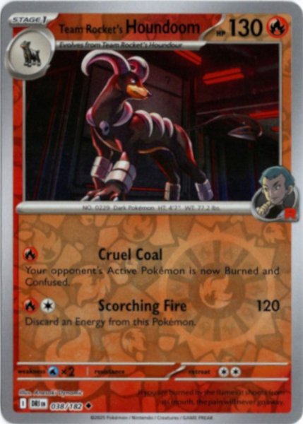 画像1: ロケット団のヘルガー　海外版 英語版　リバホロ　Team Rocket's Houndoom - 038/182 - (1)