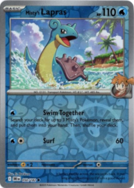 画像1: カスミのラプラス　海外版 英語版　リバホロ　Misty's Lapras - 050/182 - (1)