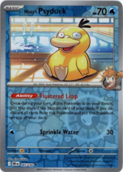 画像1: カスミのコダック　海外版 英語版　リバホロ　Misty's Psyduck - 045/182 - (1)