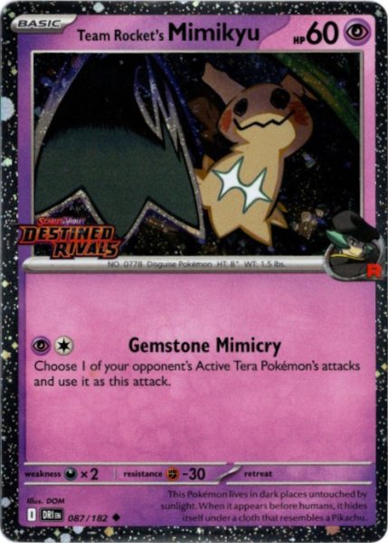 画像1: ロケット団のミミッキュ　海外版 英語版　ホロ プロモ　Team Rocket's Mimikyu - 087/182 - (1)