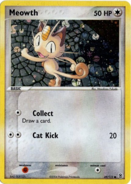 画像1: ニャース　海外版 英語版　リバホロ　エネルギーロゴホロ　Meowth - 69/112 - (1)