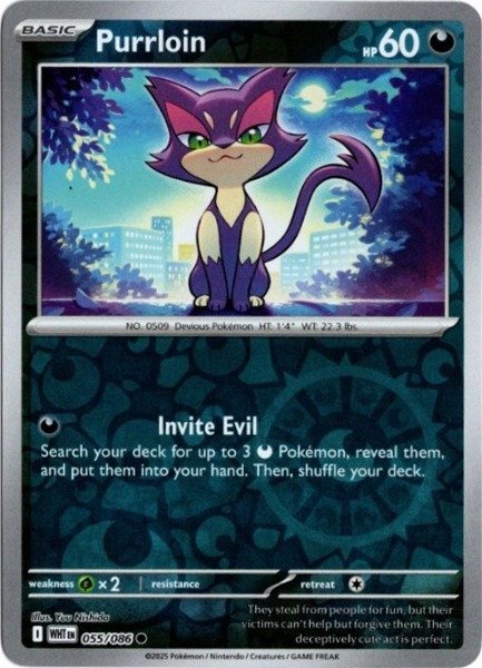 画像1: チョロネコ 海外版 英語版 リバホロ Purrloin - 055/086 - (1)