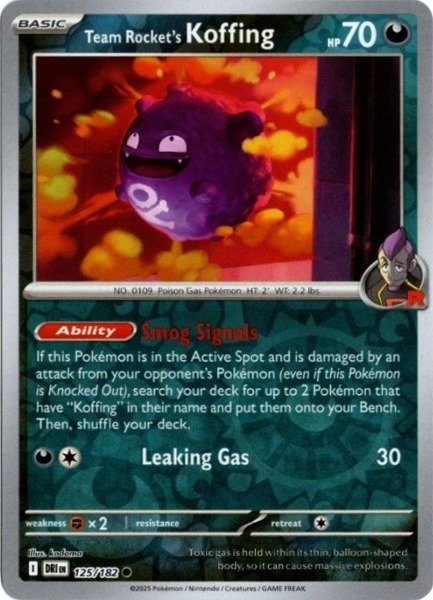 画像1: ロケット団のドガース　海外版 英語版　リバホロ　Team Rocket's Koffing - 125/182 - (1)