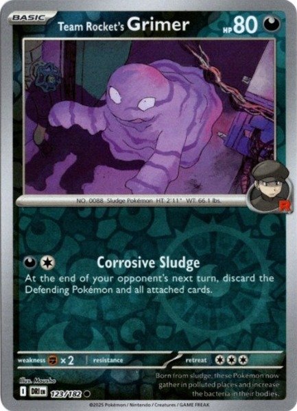 画像1: ロケット団のベトベター　海外版 英語版　リバホロ　Team Rocket's Grimer - 123/182 - (1)