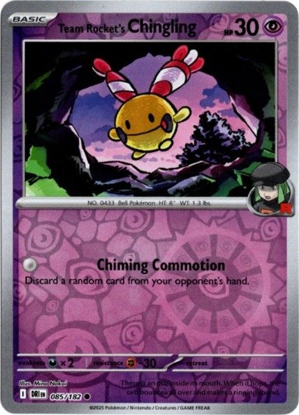 画像1: ロケット団のリーシャン　海外版 英語版　リバホロ　Team Rocket's Chingling - 085/182 - (1)