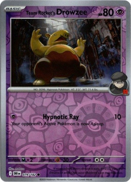 画像1: ロケット団のスリープ　海外版 英語版　リバホロ　Team Rocket's Drowzee - 079/182 - (1)