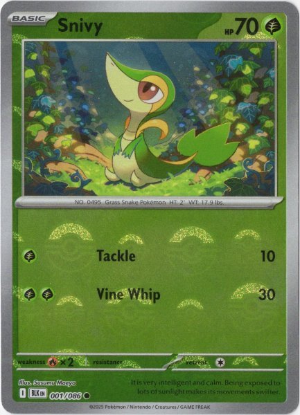 画像1: ツタージャ　海外版 英語版　モンスターボールミラー　Snivy - 001/086 - (1)