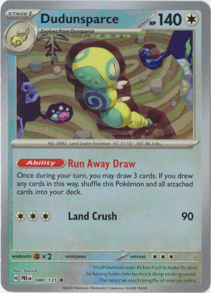 画像1: ノココッチ　海外版 英語版　モンスターボールミラー　Dudunsparce - 080/131 - (1)