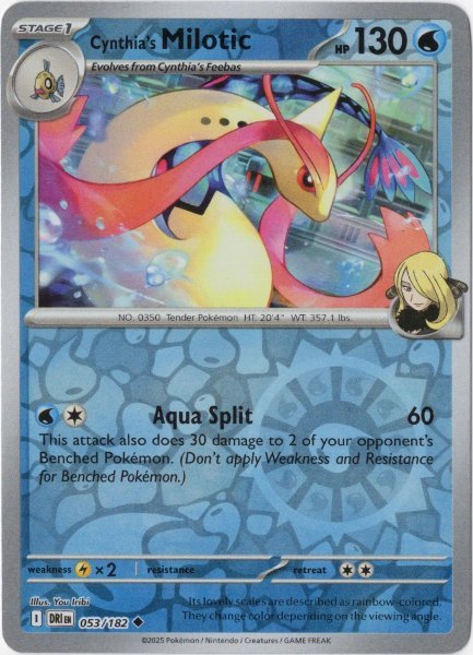 画像1: シロナのミロカロス　海外版 英語版　リバホロ　Cynthia's Milotic - 053/182 - (1)