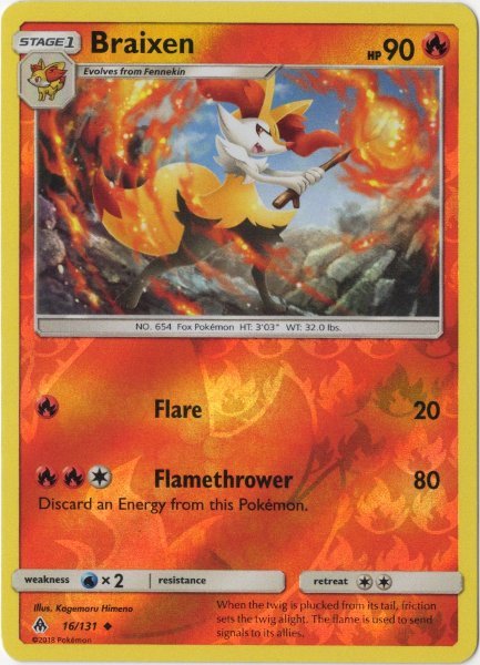 画像1: テールナー　海外版 英語版　リバホロ　Braixen - 16/131 - (1)