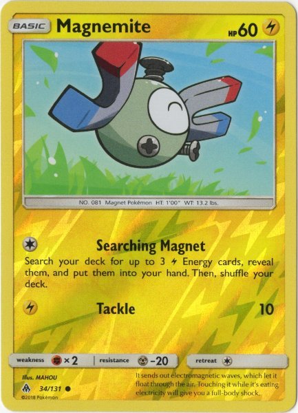 画像1: コイル　海外版 英語版　リバホロ　Magnemite - 34/131 - (1)