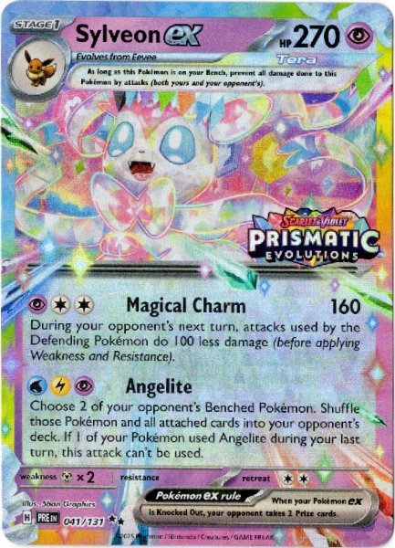 画像1: ニンフィアex　海外版 英語版　Prismatic Evolutions ロゴ プロモ　Sylveon ex - 041/131 - (1)