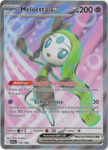 画像1: メロエッタex　SR　海外版 英語版　Meloetta ex - 159/086 - (1)