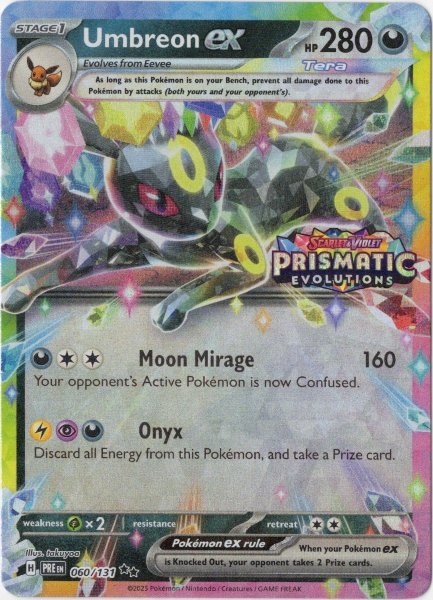 画像1: ブラッキーex　海外版 英語版　Prismatic Evolutions ロゴ プロモ　Umbreon ex - 060/131 - (1)