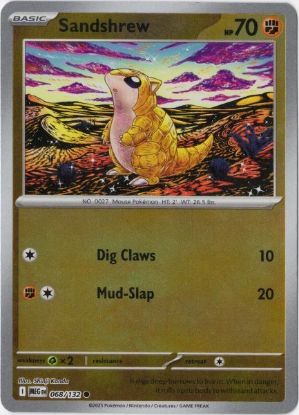 画像1: サンド　海外版 英語版　リバホロ　Sandshrew - 068/132 - (1)
